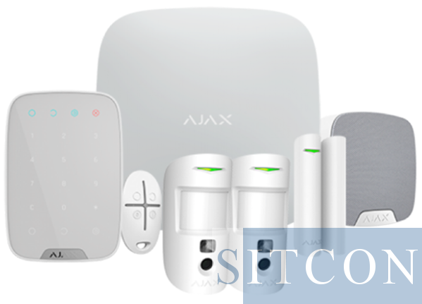 Ajax Hub 2 draadloos alarmsysteem Compleet kit Wit
