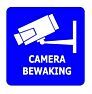 CCTV camera sticker - 5 x 5 cm (3 stuks)
