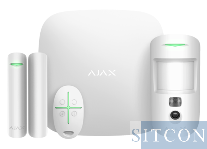 Ajax Hub 2 alarmsysteem met PIR camera Wit SMART