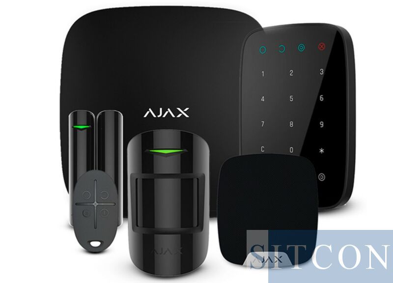 Ajax Hub 1 Draadloos alarmsysteem Compleet Zwart SMART