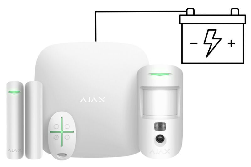 Ajax 4G 12 Volt Hub 2 Starterskit Wit SMART