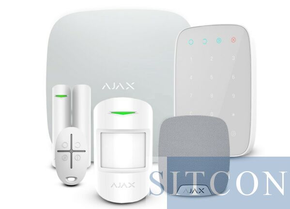 Ajax Hub 1 Draadloos alarmsysteem Compleet Wit SMART