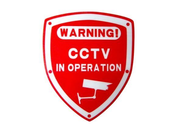CCTV camera sticker - luminous