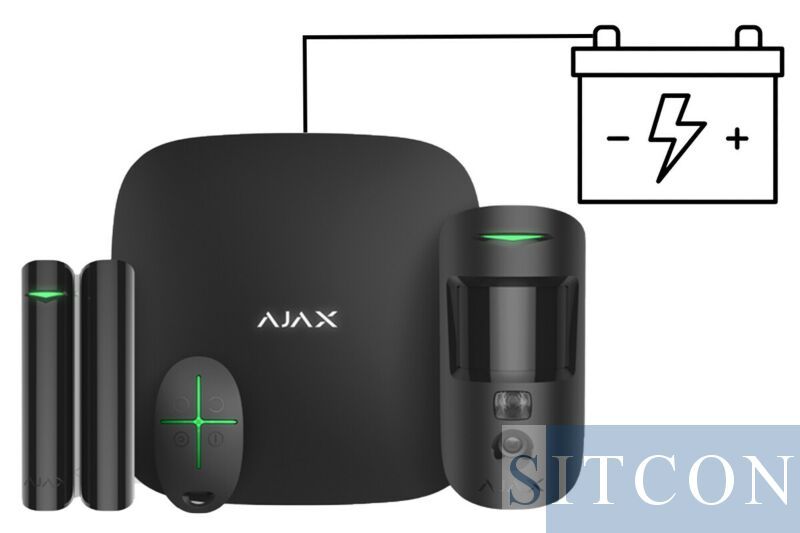 Ajax 4G 12 Volt Hub 2 Starterskit Zwart SMART