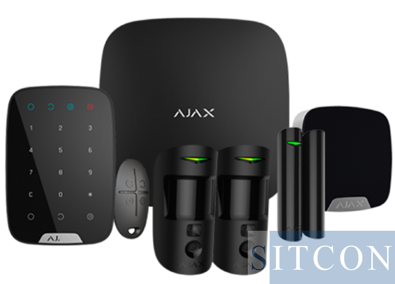 Ajax Hub 2 draadloos alarmsysteem Compleet kit Zwart