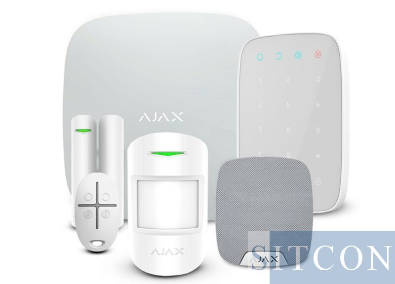 Ajax Hub 1 Draadloos alarmsysteem Compleet Wit SMART