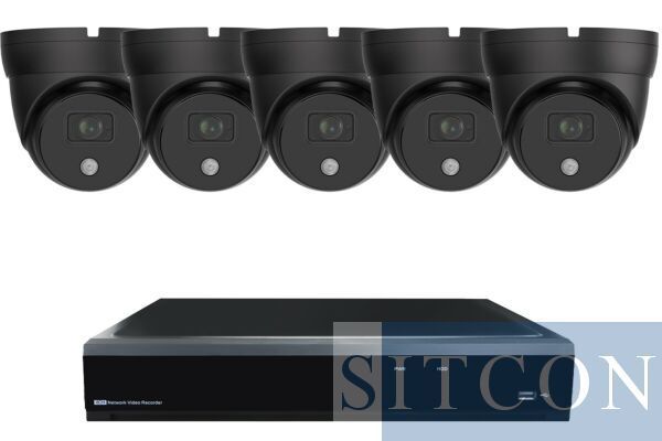 Dome mini beveiligingscamera set Zwart SMART 5