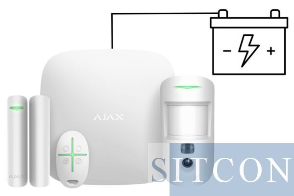 Ajax 4G 12 Volt Hub 2 Starter Kit Wt SMART